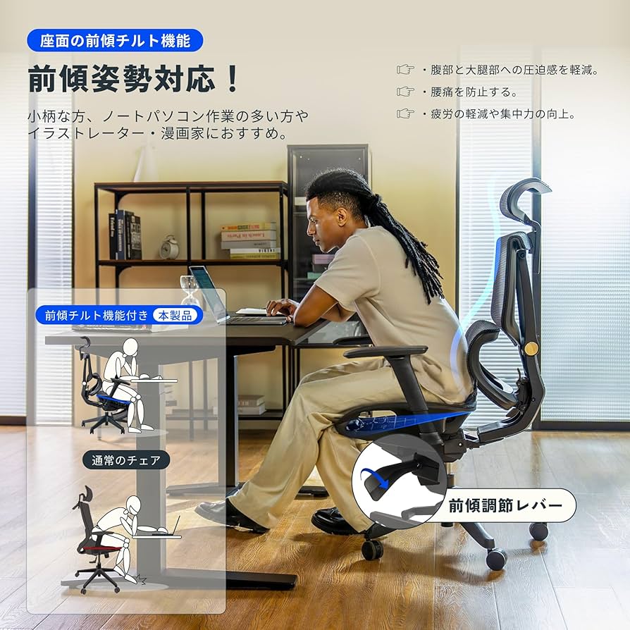 Amazon.co.jp: FLEXISPOT オフィスチェア デスクチェア C7 人間